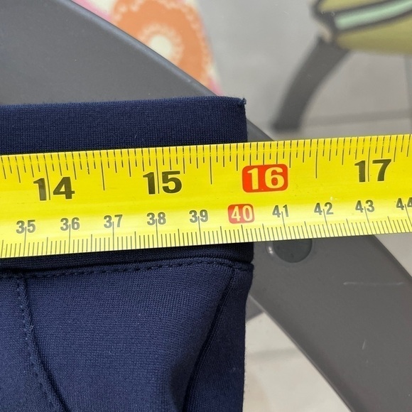 Betabrand Classic Dress Pant Yoga Pant | Straight, medium Long, Navy Blue - Picture 10 of 11